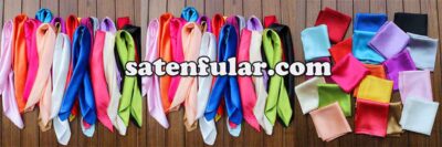 Promosyon Saten Fular, Düz Renk Promosyon Saten Fular